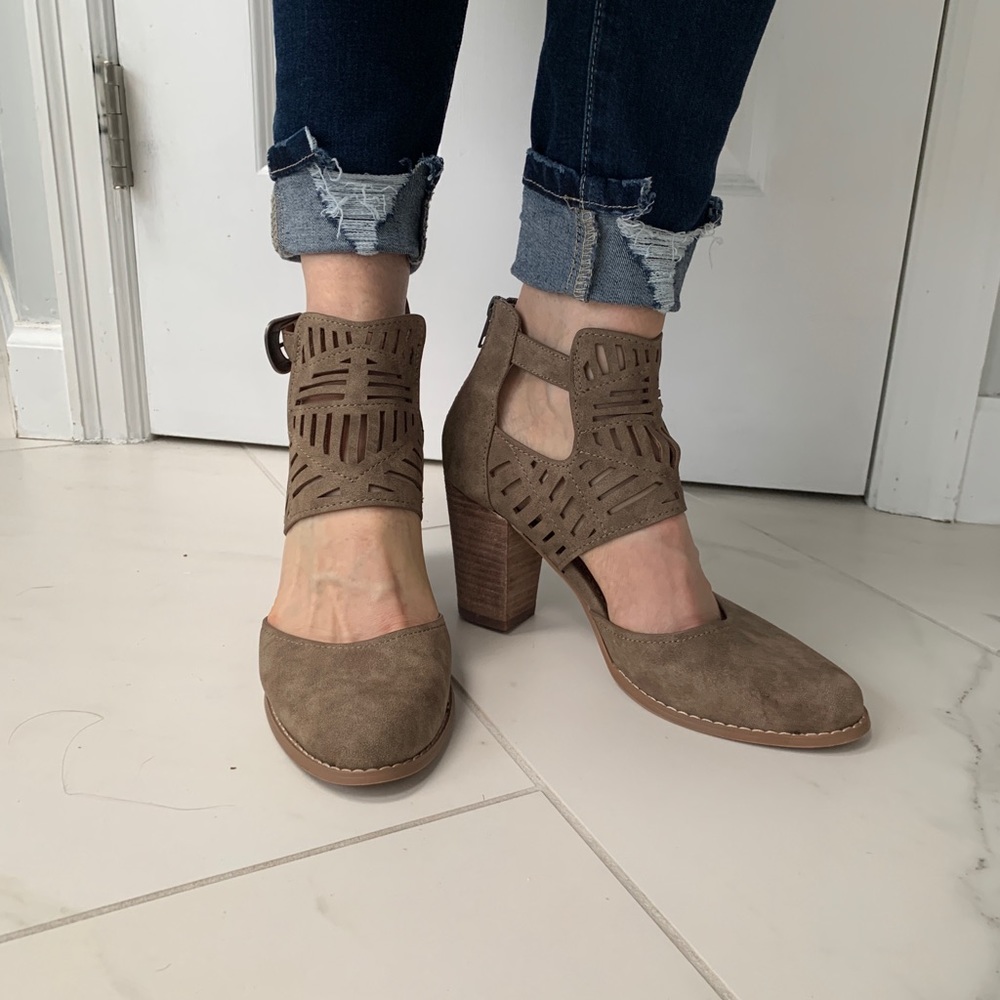 Laser cut Ankle Booties